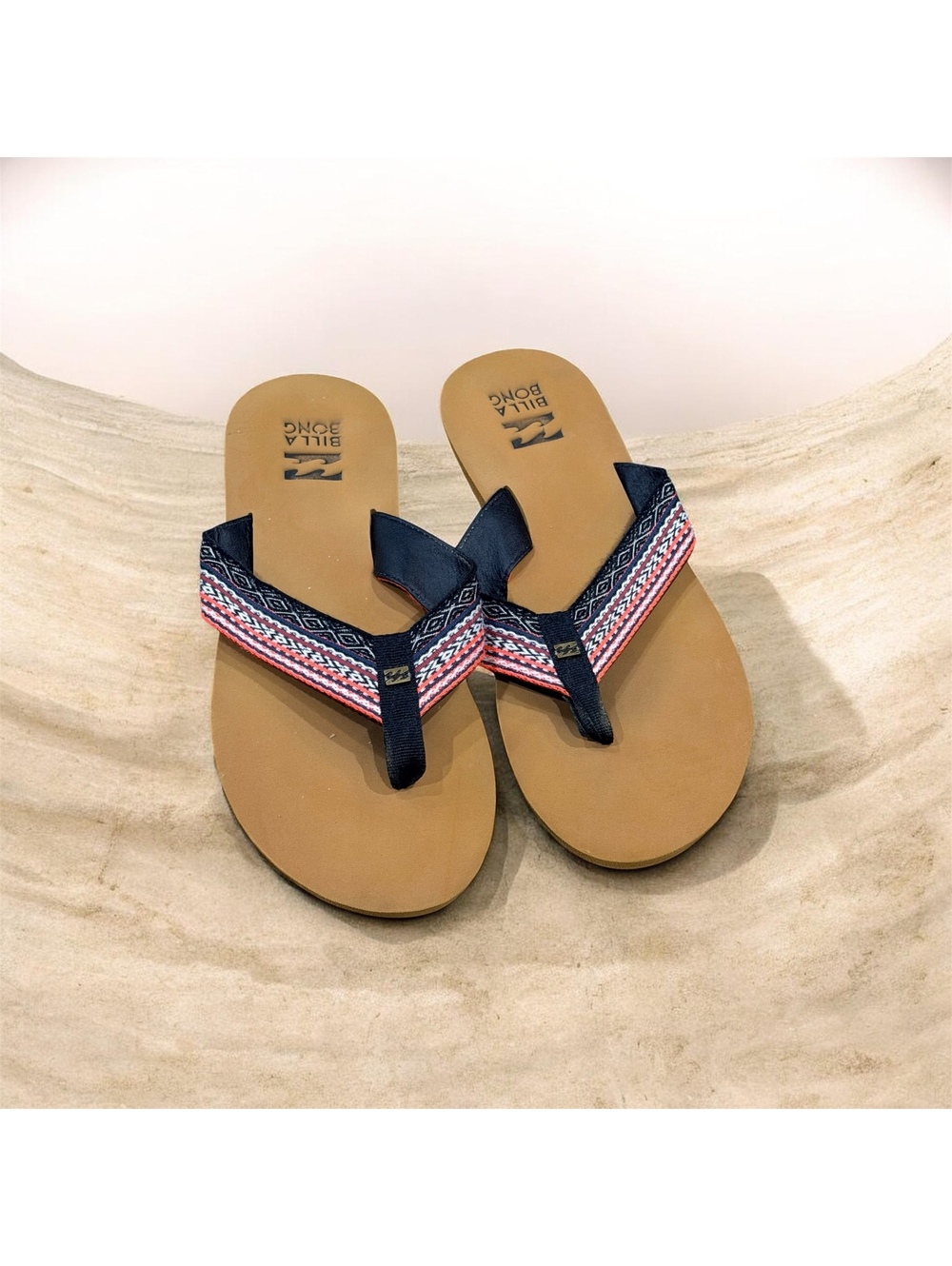 Billabong Women's Multicolor Strap Flip Flop Sandals Size 8